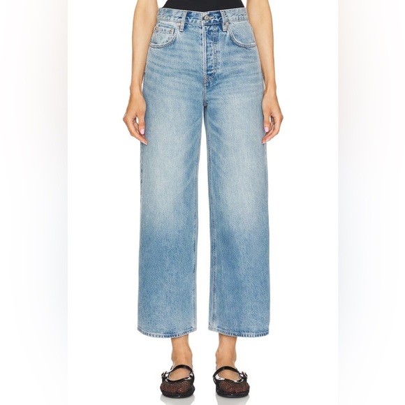 GRLFRND Bobbi High Rise Crop Wide Leg Jean - Picture 1 of 11